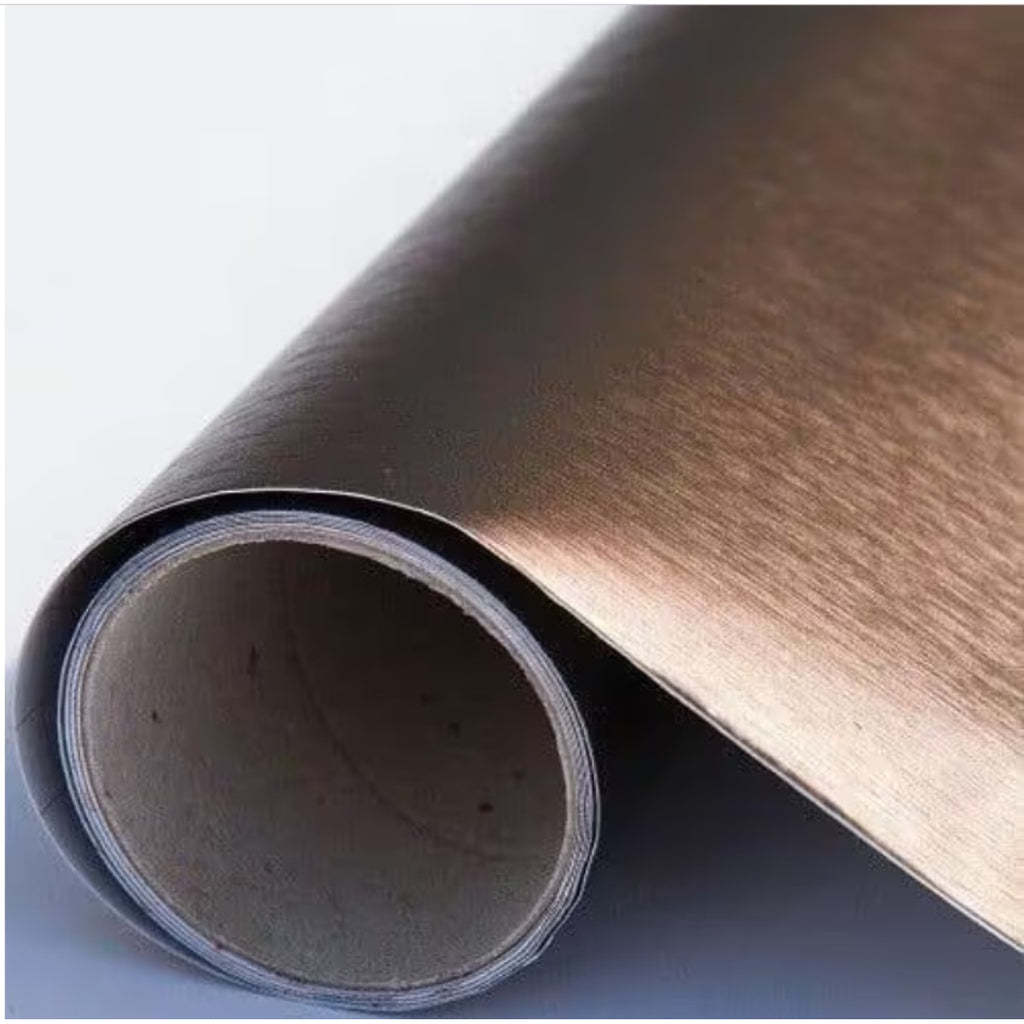 D-C-FIX METALLIC BRONZE BRUSHED STICKYBACK SELF ADHESIVE VINYL FILM 1.5mX 67.5cm